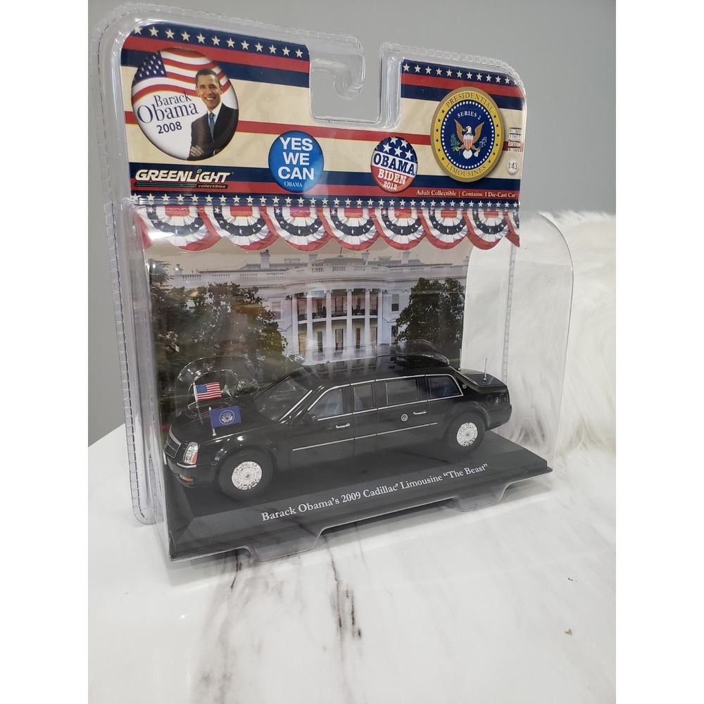 NEW Greenlight Presidential Limos 1:43 2009 Cadillac The Beast Barack Obama